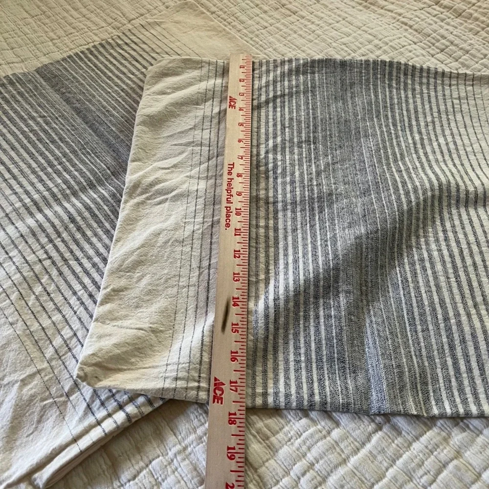 2 Ikea Cotton Throw Pillow‎ Covers Blue Natural 20x20